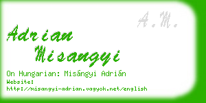 adrian misangyi business card